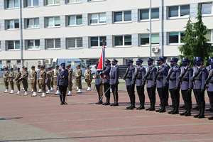 Kompania honorowa Policji.