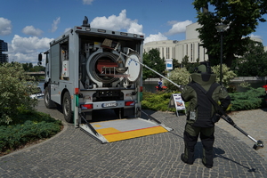 policyjny piknik na Wyspie Młyńskiej