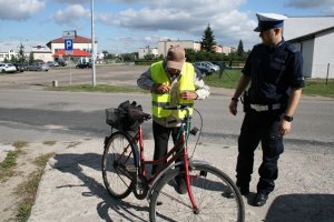 Rowerzysta zatrzymany do kontroli drogowej