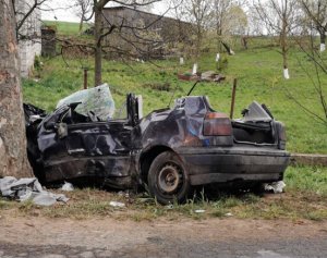 Samochód osobowy uderzył w drzewo