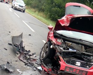 Zderzenie trzech pojazdów w Obórkach